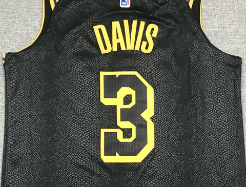 Men's Los Angeles Lakers Anthony Davis Black #3 NBA Swingman Jersey