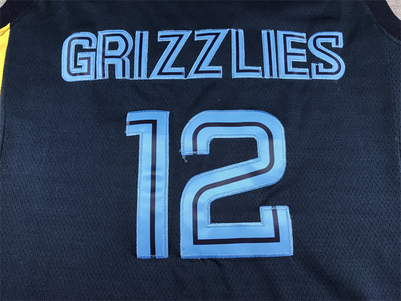 Men's Memphis Grizzlies Ja Morant #12 Navy Fast Break Replica Jersey