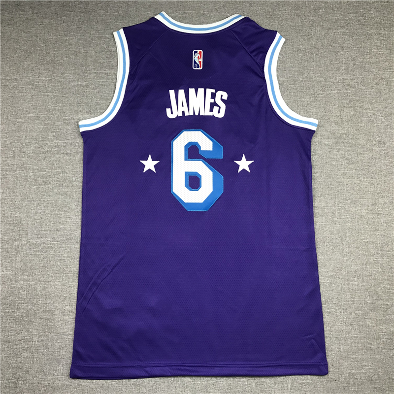 Men's Los Angeles Lakers LeBron James Purple Swingman Jersey - City Edition