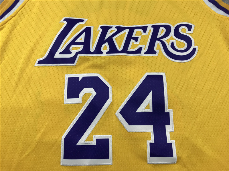 Men's Kobe Bryant Los Angeles Lakers #24 NBA Classics Retro Jersey - Yellow