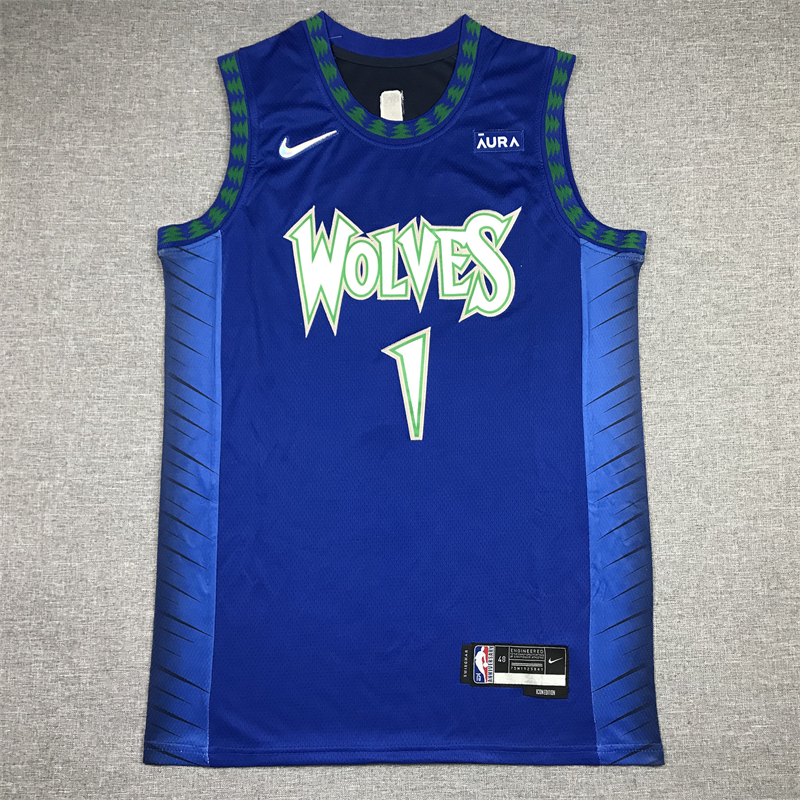Men's Minnesota Timberwolves Anthony Edwards Blue/Navy Swingman Jersey
