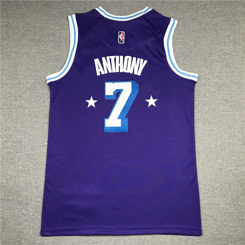 Men's Los Angeles Lakers Carmelo Anthony Purple Swingman Jersey - City Edition
