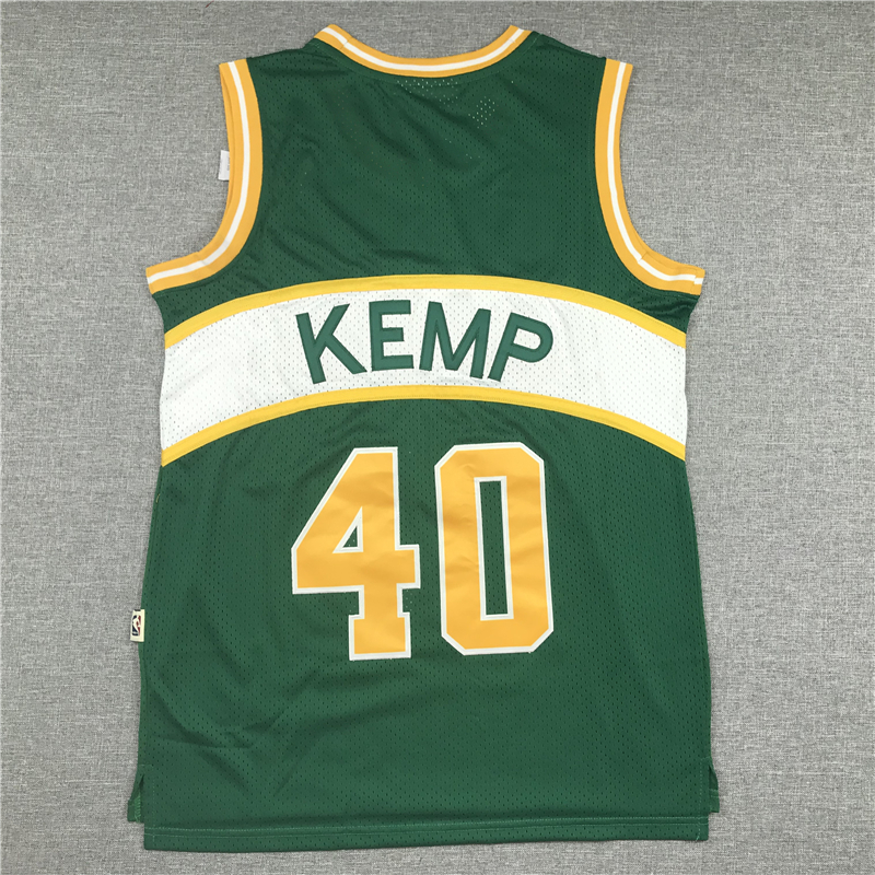 Men's Seattle SuperSonics Shawn Kemp Green Hardwood Classics Swingman Jersey