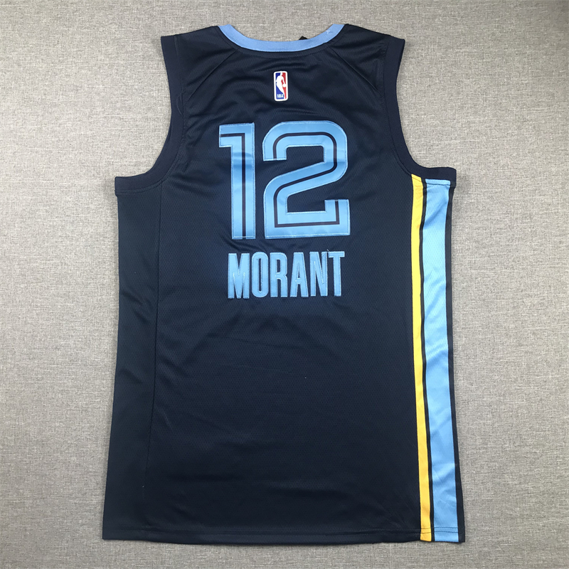 Men's Memphis Grizzlies Ja Morant #12 Navy Fast Break Replica Jersey
