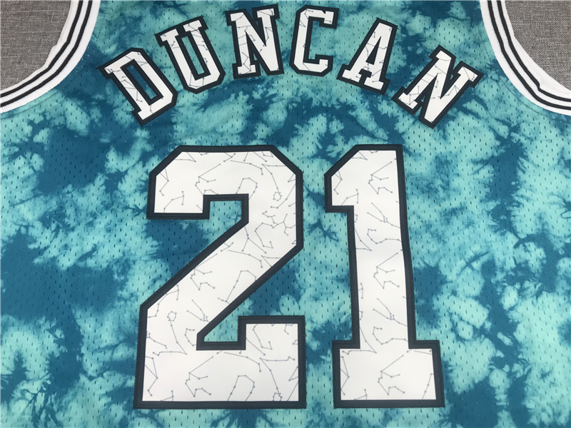 Men's San Antonio Spurs Tim Duncan #21 Blue Galaxy Swingman Jersey