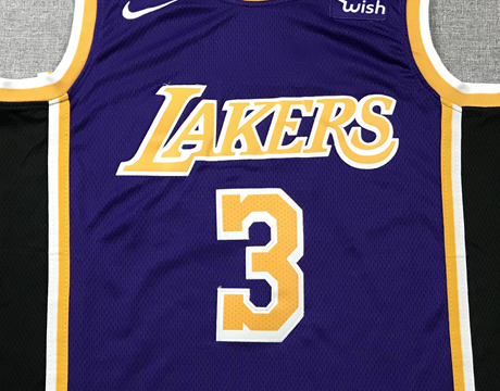 Men's Los Angeles Lakers Anthony Davis Purple #3 Swingman Jersey