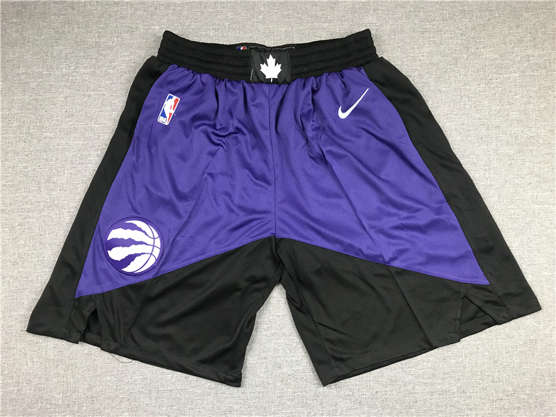 Men's Toronto Raptors Black/Purple Basketball Shorts 2021 New Style