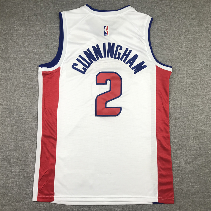 Men's Detroit Pistons Cade Cunningham White 2020/21 Swingman Fashion Jersey