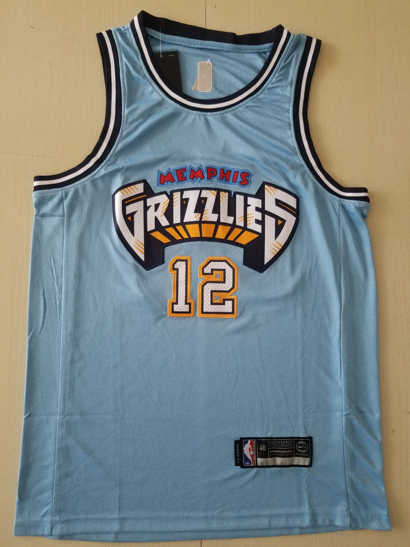 Men's Memphis Grizzlies Ja Morant #12 Blue City Edition Classic Jersey