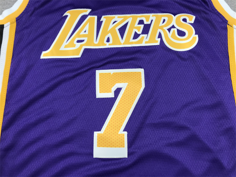 Men's Los Angeles Lakers Carmelo Anthony #7 Purple Fast Break Replica Jersey