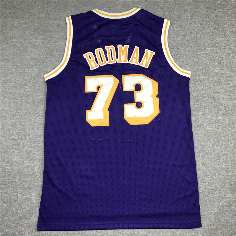 Men's Los Angeles Lakers Dennis Rodman Classics Swingman Jersey - Retro Purple
