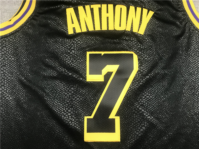 Men's Los Angeles Lakers Carmelo Anthony #7 Black City Edition Swingman Jersey