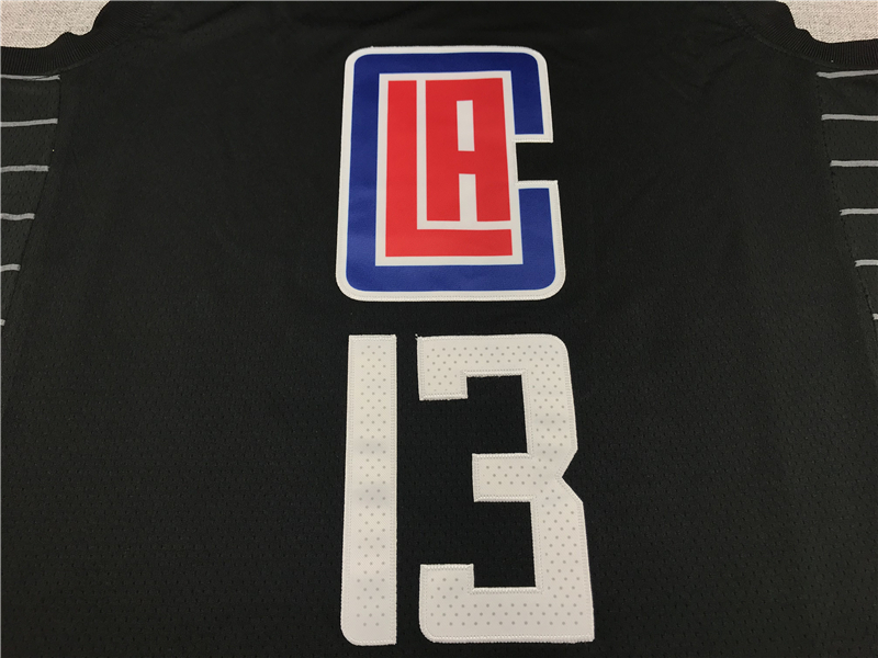 Men's LA Clippers Paul George #13 NBA Black Classics Jersey