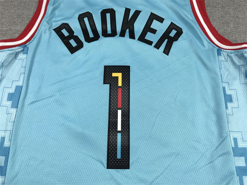 Men's Phoenix Suns Devin Booker #1 Turquoise 2022/23 Swingman Jersey - City Edition