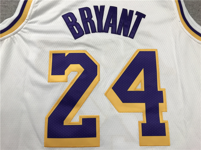 Men's Kobe Bryant Los Angeles Lakers #24 NBA Classics Retro Jersey - White