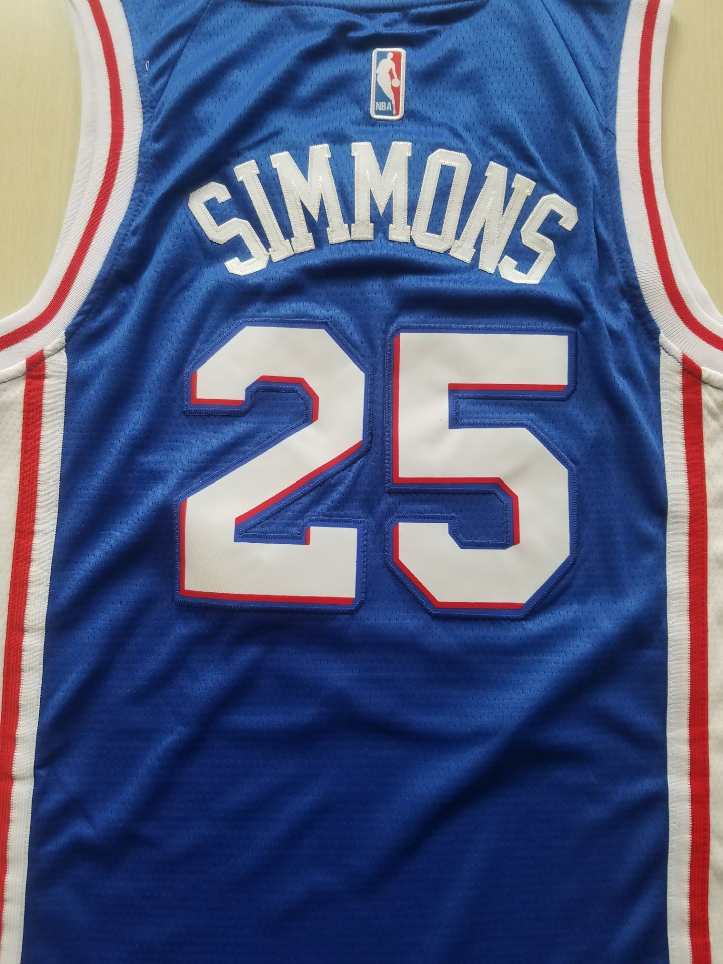 Men's Philadelphia 76ers Ben Simmons #25 Blue Fast Break Replica Jersey