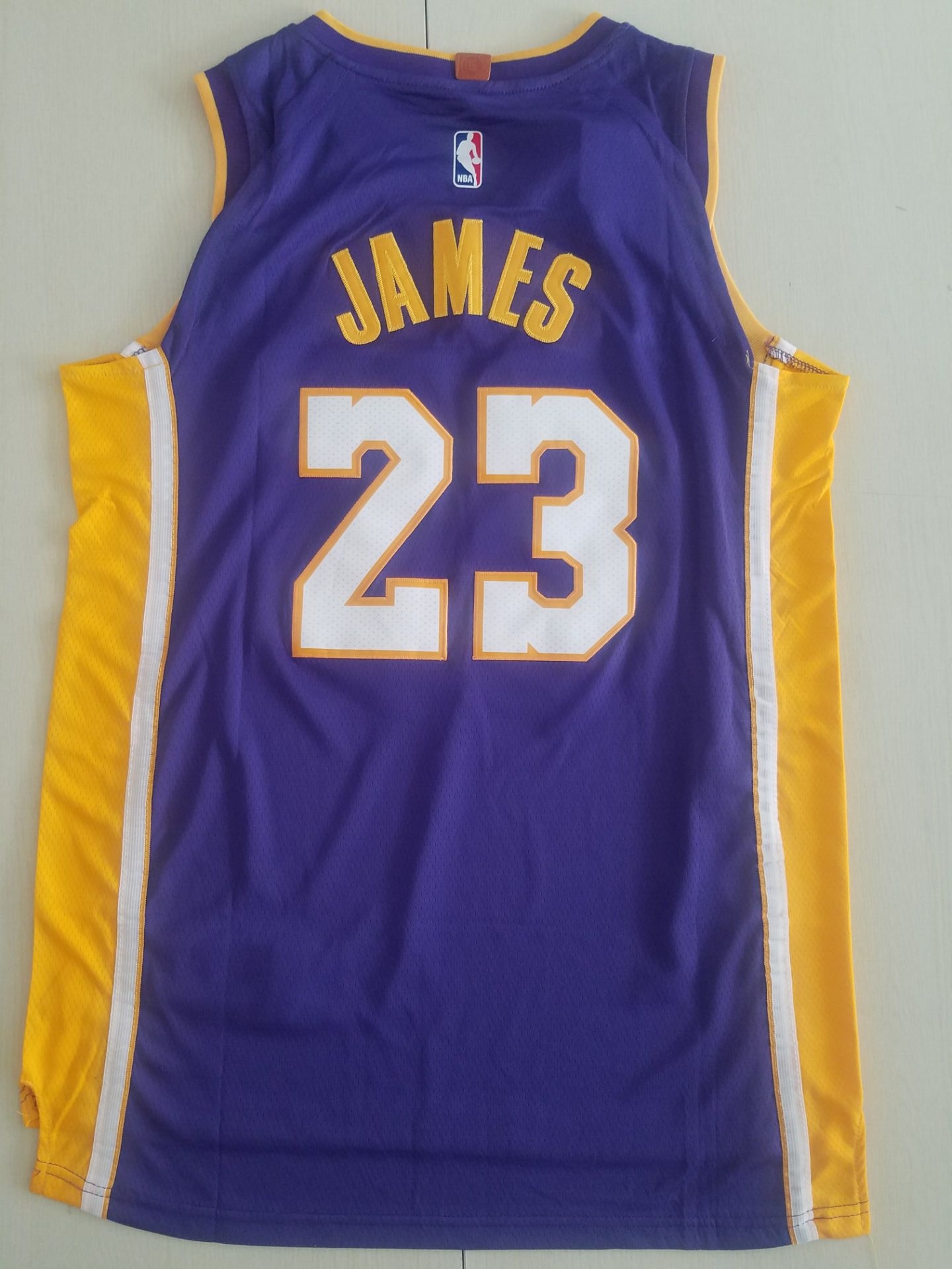 Men's Los Angeles Lakers LeBron James NBA #23 Purple Swingman Jersey - City Edition