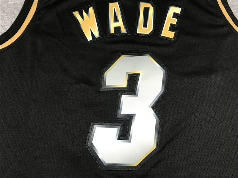 Men's Miami Heat Dwyane Wade #3 NBA Black Swingman Jersey