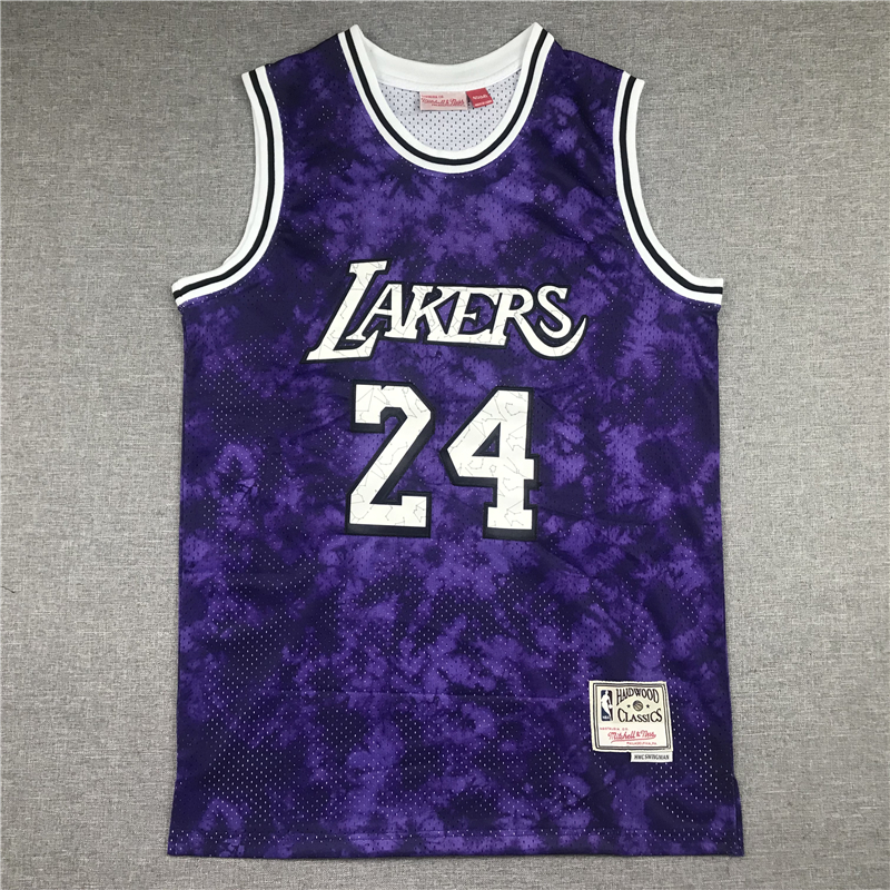 Men's Los Angeles Lakers Kobe Bryant #24 Purple Galaxy Swingman Jersey