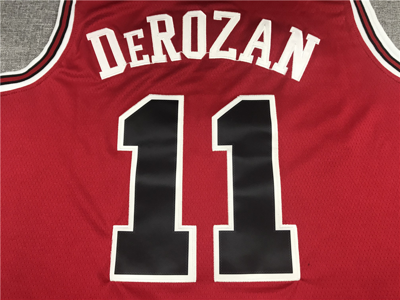 Men's Chicago Bulls DeMar DeRozan #11 Red Fast Break Replica Player Jersey