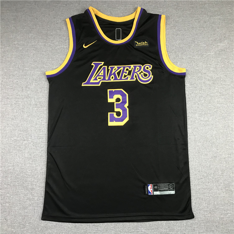 Men's Los Angeles Lakers Anthony Davis Black 2020/21 Swingman Player Jersey