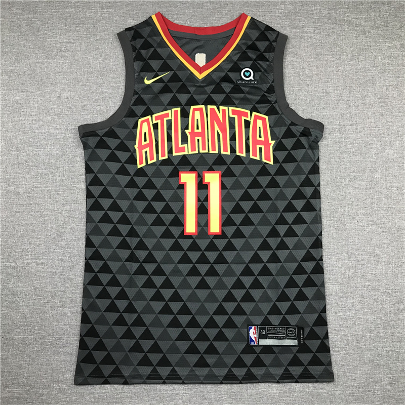 Men's Atlanta Hawks Trae Young #11 Black Swingman Jersey