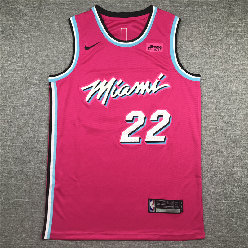 Men's Miami Heat Jimmy Butler #22 NBA Pink Swingman Jersey