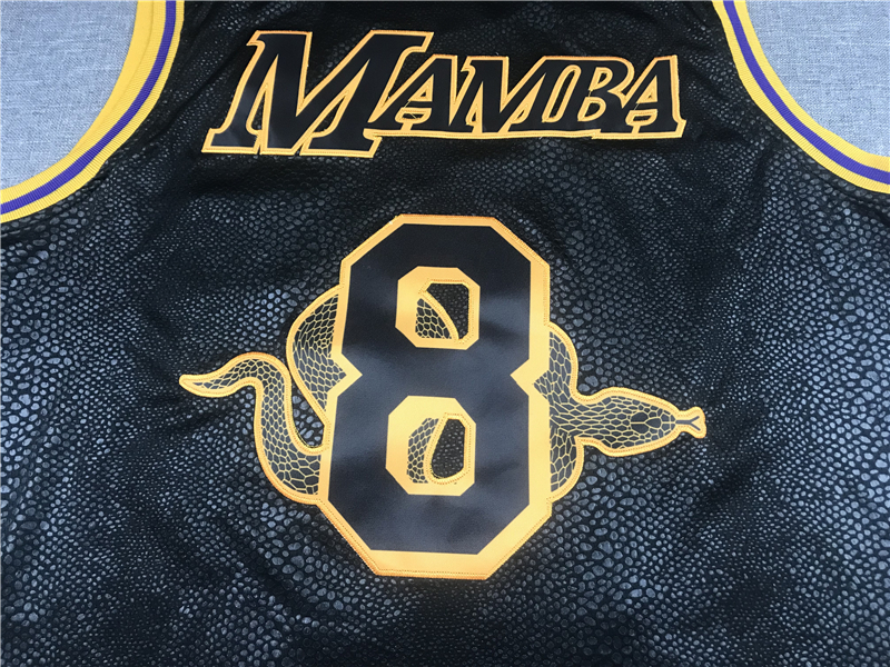 Men's Los Angeles Lakers #8-24 NBA Black Mamba Swingman Jersey