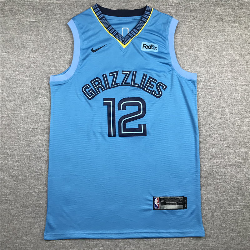 Men's Memphis Grizzlies Ja Morant #12 Blue Replica Fast Break Jersey
