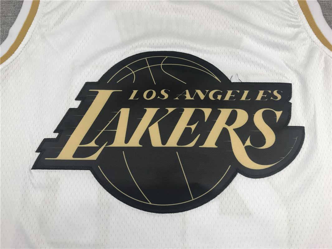 Men's Los Angeles Lakers LeBron James #23 White Swingman Jersey