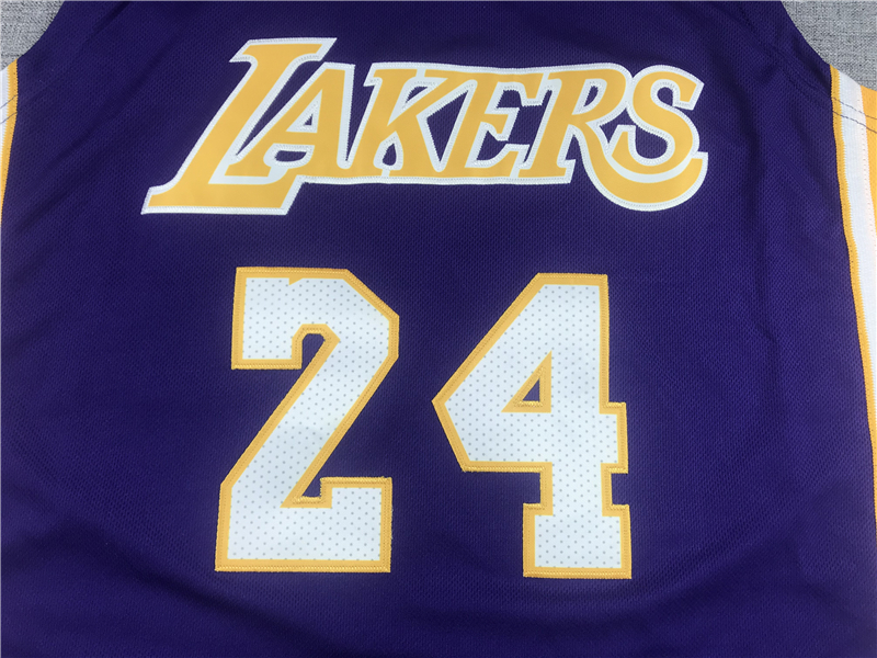 Men's Los Angeles Lakers Kobe Bryant #24 Purple Swingman Jersey