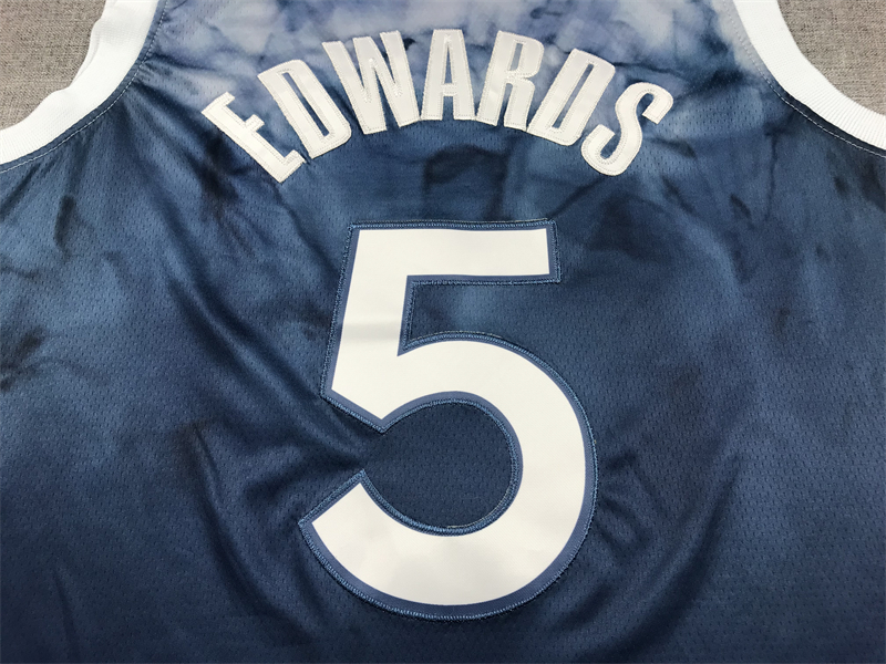 Men's Minnesota Timberwolves Anthony Edwards #5 Blue 2023/24 Swingman Jersey - City Edition