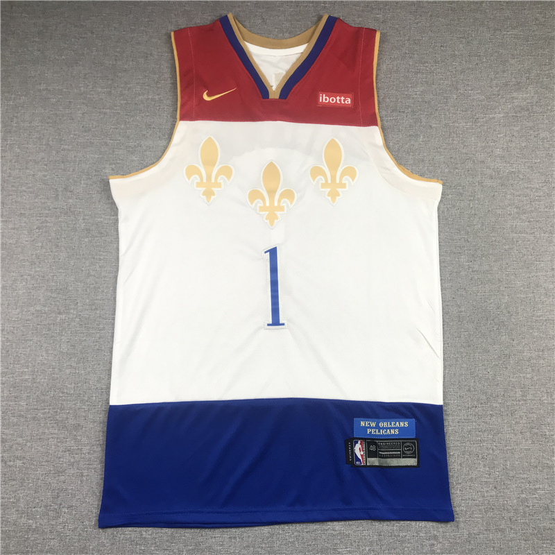 Men's New Orleans Pelicans Zion Williamson #1 White 2020/21 Swingman Jersey