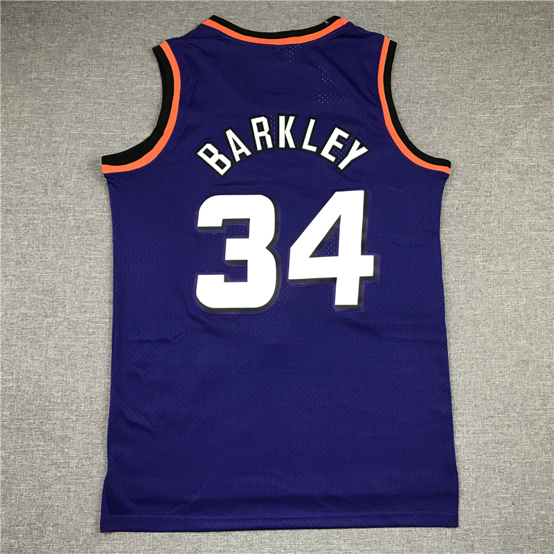 Men's Phoenix Suns Charles Barkley #34 Purple 1992-93 Swingman Jersey
