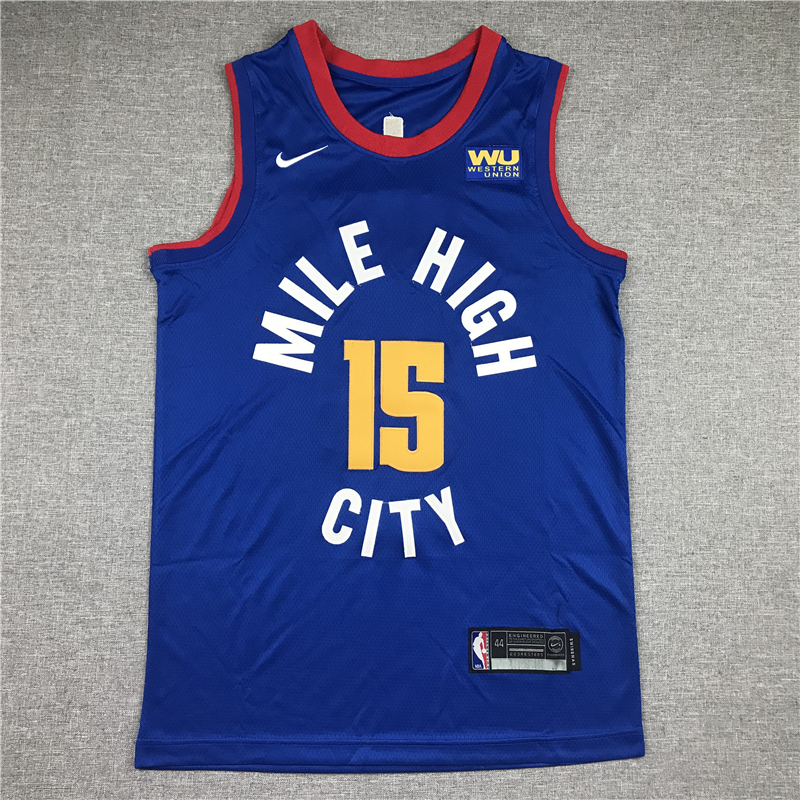 Men's Denver Nuggets Nikola Jokic #15 NBA Player Jersey - Retro Blue