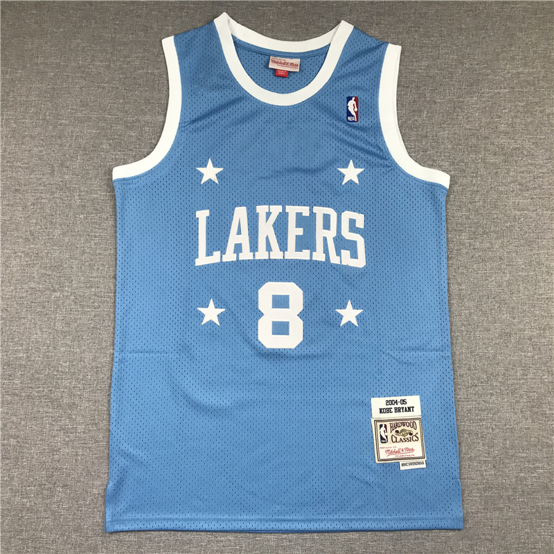 Men's Los Angeles Lakers Kobe Bryant Light Blue 2004-2005 #8 Authentic Jersey