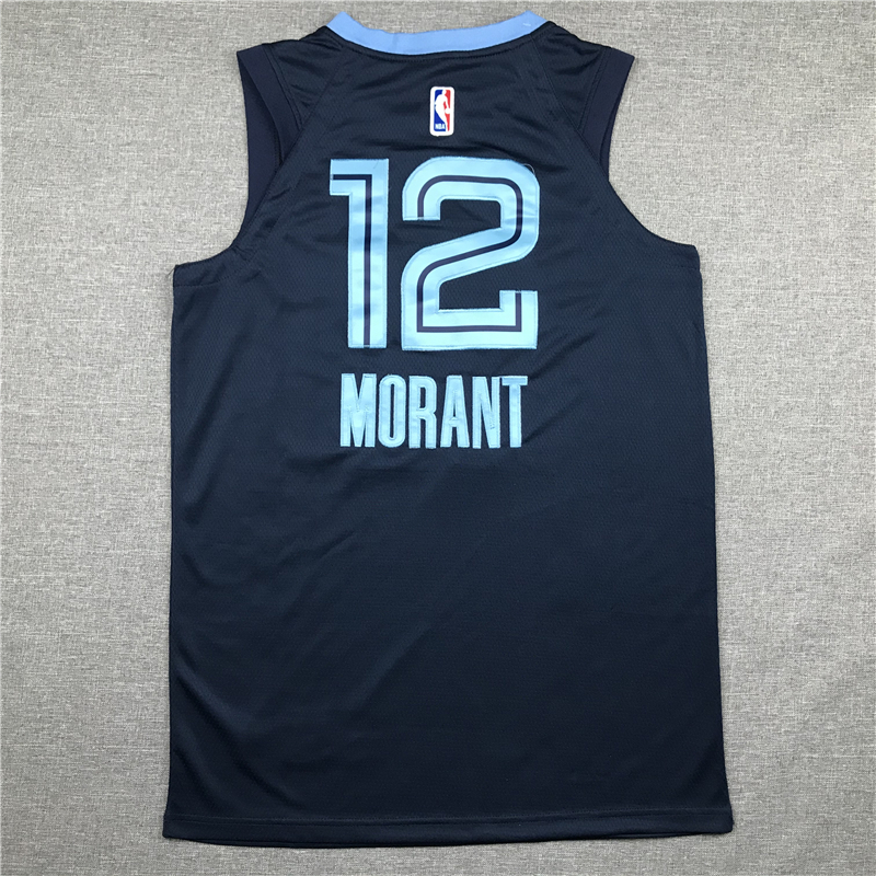 Men's Memphis Grizzlies Ja Morant #12 Navy Replica Fast Break Jersey