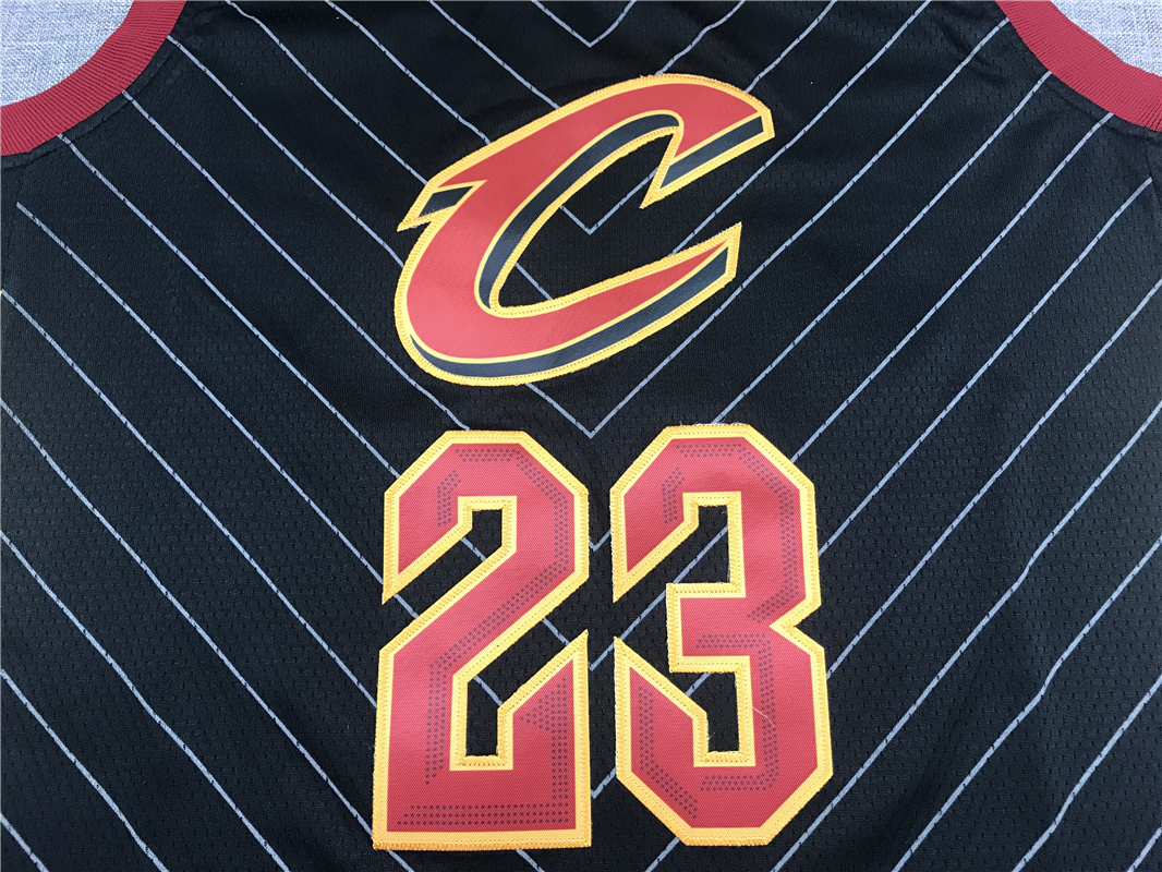 Men's Cleveland Cavaliers LeBron James #23 Black Swingman Player Jersey