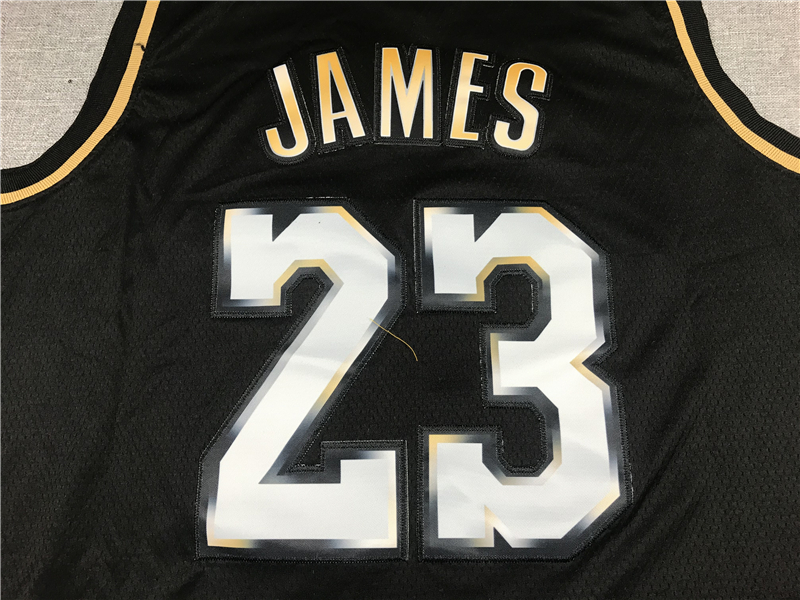 Men's Los Angeles Lakers LeBron James #23 Black Swingman Player Jersey