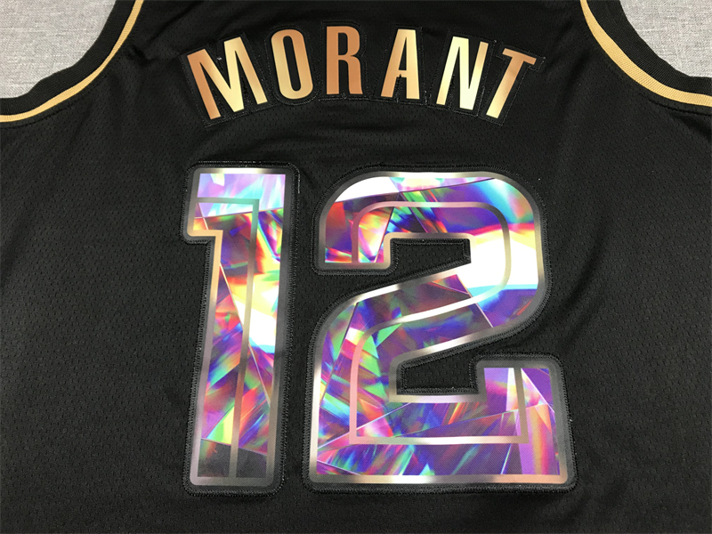 Men's Memphis Grizzlies Ja Morant #12 Black Diamond Swingman Authentic Jersey