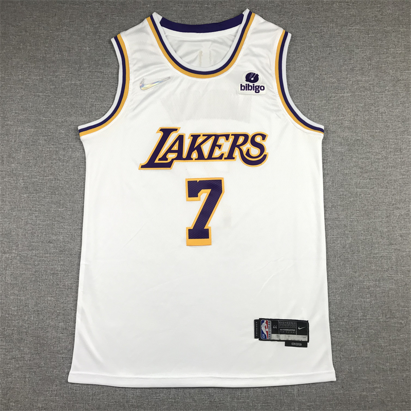 Men's Los Angeles Lakers Carmelo Anthony #7 White Fast Break Replica Jersey