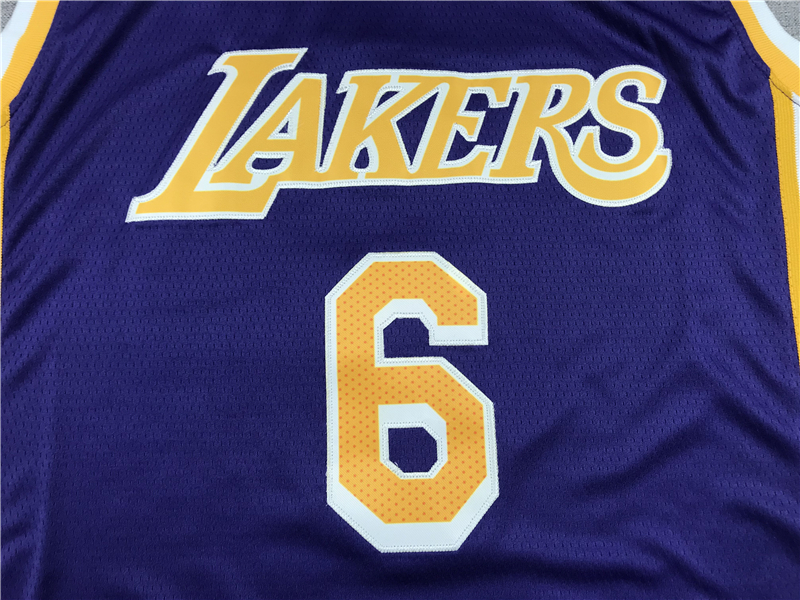 Men's Los Angeles Lakers LeBron James #6 Purple 2022/23 Swingman Player Jersey