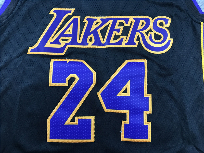 Men's Los Angeles Lakers Kobe Bryant Black #24 Swingman Player Jersey