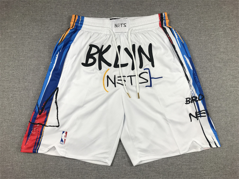 Men's Brooklyn Nets White 2022/23 Basketball Shorts City Edition