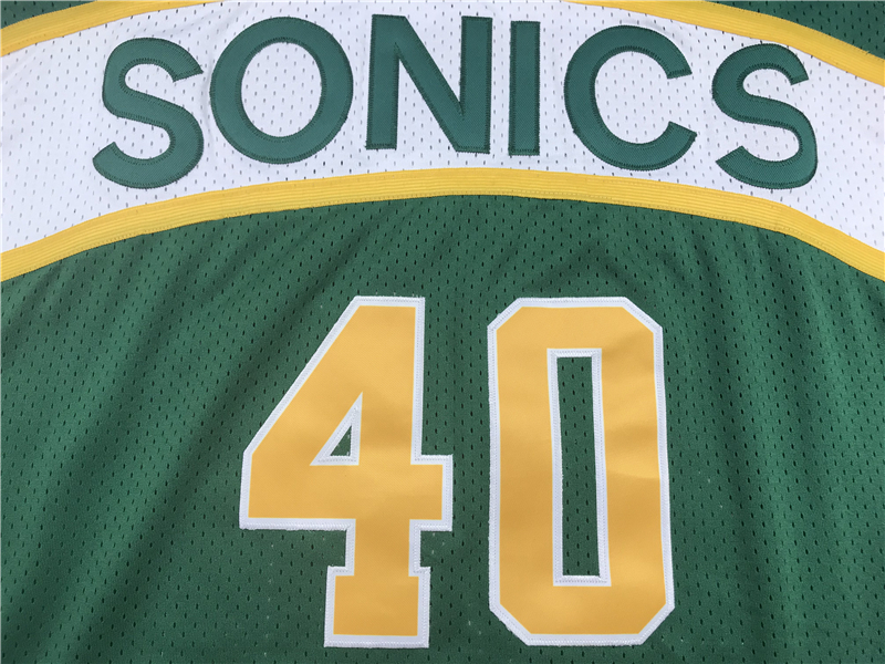 Men's Seattle SuperSonics Shawn Kemp Green Hardwood Classics Swingman Jersey