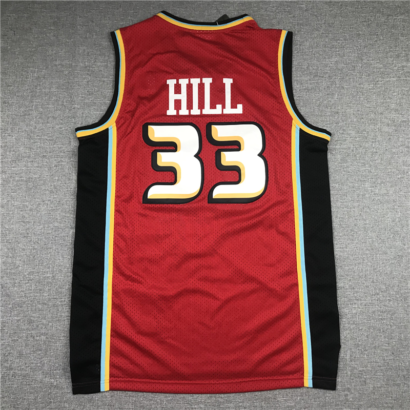 Men's Detroit Pistons Grant Hill 1998-99 Red Hardwood Classics Swingman Jersey