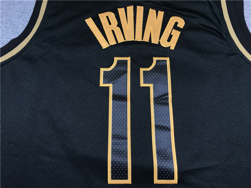 Men's Brooklyn Nets Kyrie Irving #11 NBA Black Swingman Player Jersey
