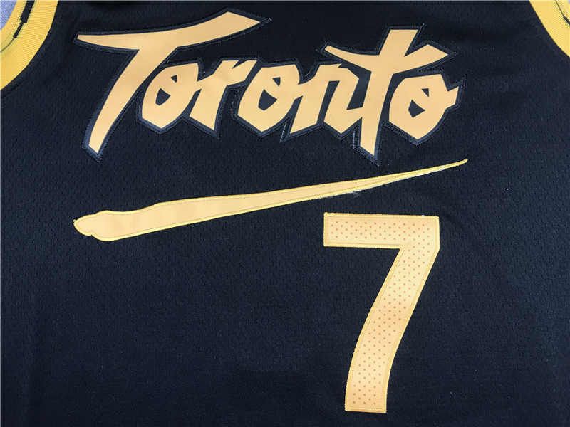 Men's Toronto Raptors Kyle Lowry #7 Black Replica Player Jersey