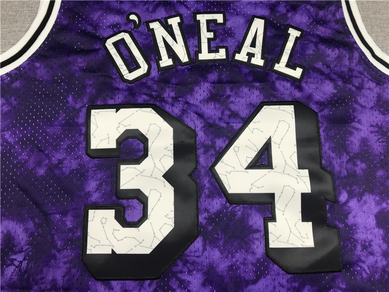 Men's Los Angeles Lakers Shaquille O'Neal #34 Purple Galaxy Swingman Jersey