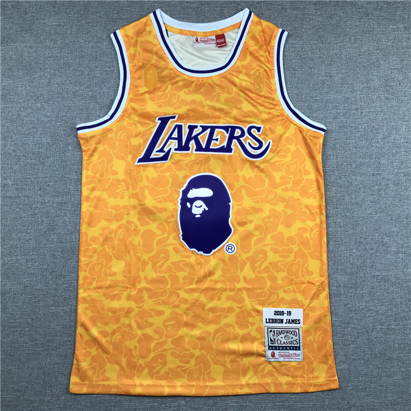 Men's Los Angeles Lakers LeBron James #23 NBA Orange Swingman Jersey
